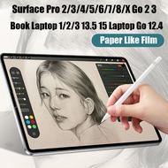 Like Paper Screen Protector for Microsoft Surface Pro9 8 7 6 5 4 Soft PET Writing Painting Matte Film For Surface Pro X 2021 Go 2 3 10.5