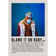 【READY STOCK】Poster Cover Album BLAME IT ON BABY by DaBaby for Room/Barber/Gift/Gym
