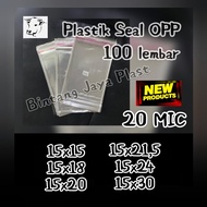 Opp plastic packaging size 15x15, 15x18, 15x20, 15x21.5, 15x24, 15x30 cm ~ MEDIUM 20 MICRON.