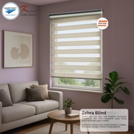 Zebra Blind Roller/Rainbow Blind (Double Layer) Window Cover - Kosei (Sharp Point)