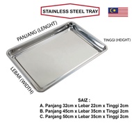 NEW Baking Tray Oven Stainless Steel  Loyang Kuih