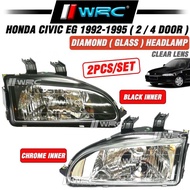 Honda Civic 1992-1995 EG6 EG9 SR4 Diamond ( Glass ) Headlamp ( Clear Lens )