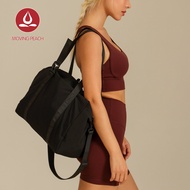 Moving Peach กระเป๋าไนลอนกีฬาความจุ2ทางพื้นผิวกระเป๋าออกกำลังกายและดูแลรักษาง่ายมีความทนทานหลายช่องถ