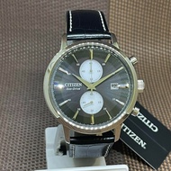 Citizen Eco-Drive CA7061-18E Black Leather Chronograph Analog Men's Solar Watch