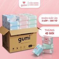 Khăn giấy ăn Gumi thùng 42 gói cao cấp tiện lợi