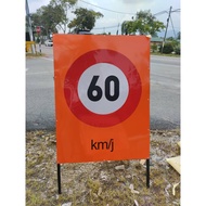 SPEED LIMIT 60KM/J SIGN BOARD REFLECTIVE SIGNBOARD CHEAP SIGNBOARD ROAD SIGNAGE