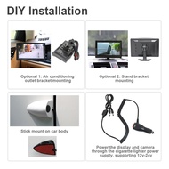 Car AHD 5 Inch Digital Side View Monitor Mirror System with 2 720P HD Night Vision Side View Cameras