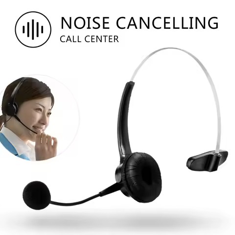 RJ11 Telephone Headset Earphone Headphone Noise Cancelling Microphone Mic Noise Cancelling For Desk 
