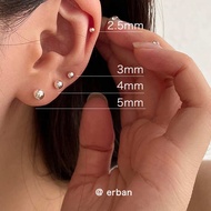 subang anting anting perempuan earring subang emas 916 earrings 999 Sterling Silver Stud Earrings Fe