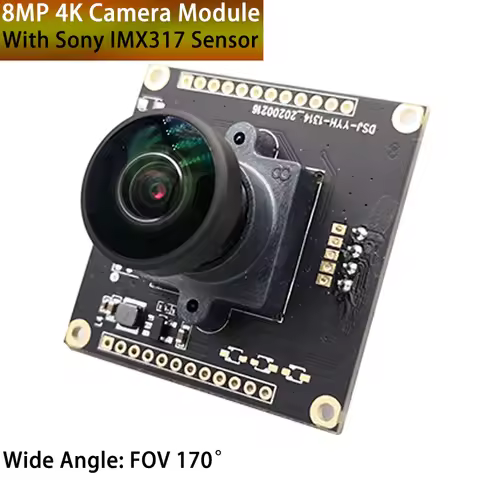 8MP 4K Wide Angle USB Camera Module CMOS IMX317 FOV 170 130 120 100 95 Degree UVC Plug and Play For 
