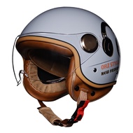 New Open Face 3/4 Motorcycle Helmet Retro Motorbike Helmets Vintage Chopper Capacete De Moto Bike Sc