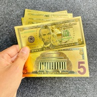 5 Dollar Plastic Commemorative Banknote (5 USD) Gold Plated Lucky Money LuckyCNY