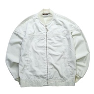 70s Sears 象牙白素面飛行員夾克 防風外套 IDEAL拉鍊