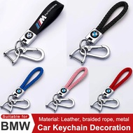 For BMW 1 2 3 4 5 6 7 Series X1 X3 X4 X5 X6 X7 87 F20 E36 E46 E90 E39 F10 F16 Car Leather Keychain