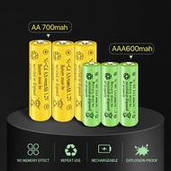 1.2v 1.5v AAA AA rechargeable battery 700mah 600mah Button Top Rechargeable Battery Charge Batteries