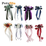 [PETSOLA] Aisle Chair Backrest with Floral Pattern, Wedding Aisle Decoration for Party Decoration