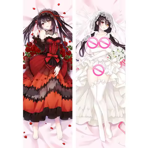 Anime Tokisaki Kurumi Wedding Dakimakura DATE A LIFE Body Pillow Case Hugging Body Prop