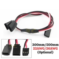 Male to Female Y Cable Extension (JR) 22AWG/26AWG 300mm/500mm (Optional) XJ058N