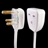 16A 250V South Africa SABS Assembly Plug To UK Socket Power Cord White 3G1.5 Square SG MY Extension