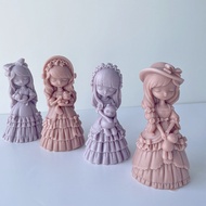 3D Epoxy Resin Plaster Polymer Clay Handmade Soap Aroma Soy Wax Doll Shape DIY Little Princess