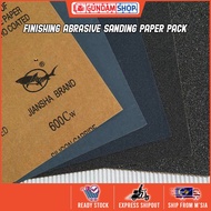 Finishing Abrasive Sanding Paper Pack- P400, P600, P800, P1000, P1500  (each 1 piece, total 4 pieces