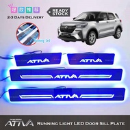 Awesome2u Perodua Ativa 3D Running Light BLUE LED Door Sill Plate Door Step Accessories Gear Up Spor