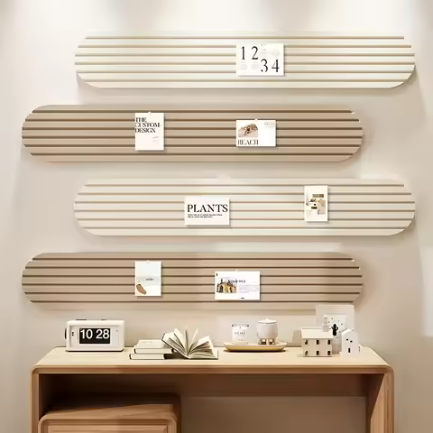 4pcs Felt Board Wall Stickers, Bedroom Decor Photo Wall Background, Self-Adhesive Felt Wall Panels, 
