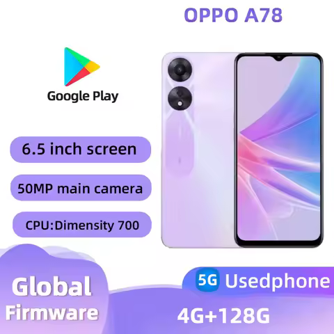 OPPO A78 5G 128GB/256GB SmartPhone CPU MediaTek Dimensity 700 6.5inch 5000mAh 50MP Cameras Android U