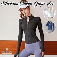 Workout Clothes Yoga Set UV Protection Sports Jacket Running Slim Fit Clothes