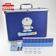 Mahjong Tiles Set Cute Doraemon Version  Board Games Family Gathering Cartoon Mahjong Robot Cat Mahjong