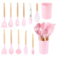 WMEDIA Silicone Utensil Set 12pcs / Spatula Sutil 12 Set / Kitchen Spatula Utensil