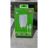 Robot RT K7SC Flat Type-C Charger Cable Tepsi Charger Adapter/ hp Type C Adapter