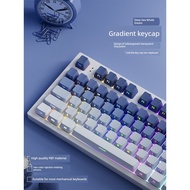 keycaps custom keycaps Deep Sea Whale Dream Side Engraved Keycap PBT Gradient Translucent Mechanical