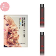 Hair Bleach Set - Hair Bleach Powder with Oxidizing 12% 100ml Set Bleach Rambut