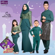 🕌 BAJU RAYA SEDONDON TEMA EMERALD GREEN🕌 EXCLUSIVE LACE KURUNG MODEN