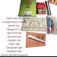 Economical package of thick striped skola notebooks, 38 sheets, contents 5/s, complete stationery, r