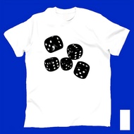 Unisex Men's and Women's T-shirts with 3D Dice Tri 3D Dimensions