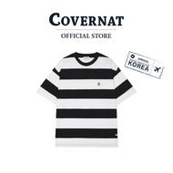 COVERNAT เสื้อยืดรุ่น Striped Rugby Round T-Shirt Black (70151SRBSSU_S6BKXX)