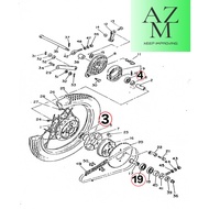 YAMAHA Y80/ET80/Y88/SUPER88 REAR WHEEL HUB BEARING SET