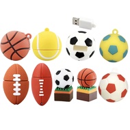 128MB/4GB/8 Sports Ball Creative U Disk Basketball Football Tennis Rugby Shape 8G/16G/32G/64G/128G/2