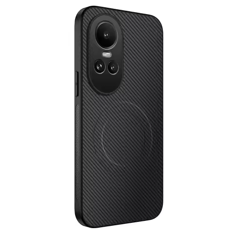 For OPPO Reno 10 Magnetic Luxury Wireless Charge Phone Case For OPPO Reno 10 Pro Matte Carbon Fiber 