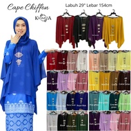 CAPE QUEEN | CAPE PERMAISURI EKSKLUSIF KAIN CHIFFON SMALL, MEDIUM , EXTRA SIZE