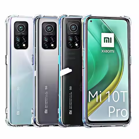 Phone Case for Xiaomi Mi 10T Pro 5G Shockproof Tansparent Flip Back Covers on Xiomi Mi 10 T Lite Mi1