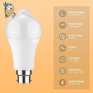 Motion Sensor Light Bulb  B22 Smart Light Bulbs PIR Motion LED Bulb Auto On/Off Bayonet Smart Life B