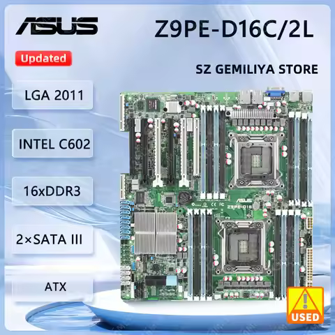 ASUS Z9PE-D16C/2L Server Motherboard Intel C602 Socket 2011DDR3 512GB 6×PCI-E X16 support E5-2600/E5