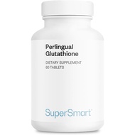 Supersmart Perlingual Glutathione (Easy Absorption) - Enhanced Reduced Glutathione with Vitamin C - 
