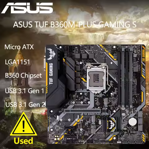 ASUS B360M-PLUS GAMING S Motherboard Intel LGA1151 B360 Chipset DIMM DDR4 Support i7 8700 8700K 8500