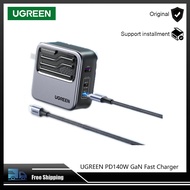 UGREEN PD140W GaN Fast Charger with UK/EU/US Plugs 3-Ports 2C1A 2 Type-C 1 USB-A Wall Charger Power 