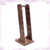 Embedded Card Slot Storage Coffee Powder Bowl Rack Wooden Espresso Portafilter Holder Stand with 3 S