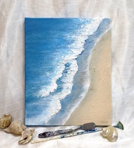 海語-石英砂肌理畫 立體畫 原畫 療癒 風景 掛畫 擺飾 禮物 體驗